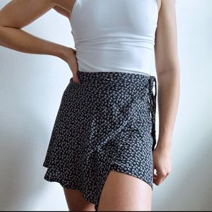 Brandy floral wrap skirt